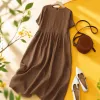 This brown dress is a new summer fashion and versatile long-sleeved dress that is slimming and shaping for women Specification image